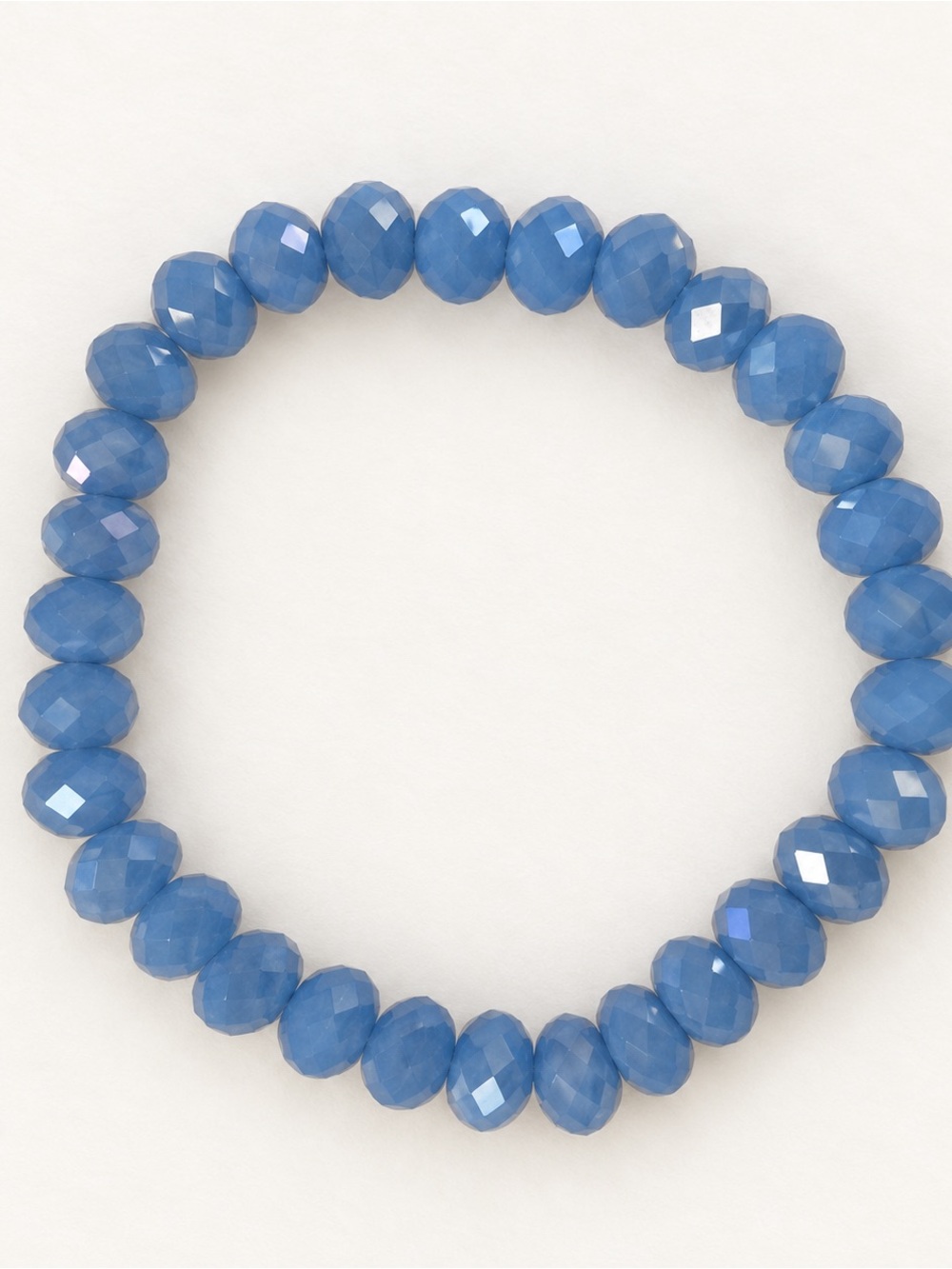 Blue Faceted Beaded Stretch Bracelet - Women Jewelry